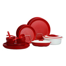 Deals, Discounts & Offers on  - Varmora Dinner Set 24 Pcs Set Pian Matt Color (Maroon)