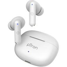 Deals, Discounts & Offers on  - PTron Bassbuds Joy TWS with 13mm Drivers, Stereo Calls, 32Hrs Playtime,Type-C Charging Bluetooth Headset(White, True Wireless)