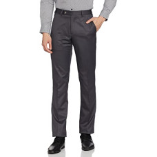 Deals, Discounts & Offers on Men - PARK AVENUE Men's PLEATLESS Smart FIT Medium Grey Formal Trouser