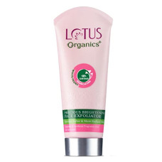 Deals, Discounts & Offers on Beauty Care - Lotus Organics+ Precious Brightening Face Exfoliator (Face scrub), Removes dead skin cells & tackles uneven skin texture, 100 g