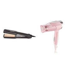 Deals, Discounts & Offers on  - Nova NHS 860 Temperature Control Professional Hair Straightener (Black) & Nova NHP 8202 Premium 1400 Watts Hot and Cold Foldable Hair Dryer