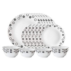 Deals and Offers on - Larah by Borosil Universe Opalware Dinner Set, 18 Pieces, White Deals, Discounts & Offers on - Larah by Borosil Universe Opalware Dinner Set, 18 Pieces, White