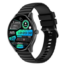 Deals, Discounts & Offers on Electronics - GIZMORE Gizfit Curve 3.54cm (1.39) |AOD 500 NITS|360x360 HD Display Bluetooth Calling Smartwatch (Black)