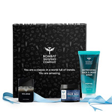 Deals, Discounts & Offers on Beauty Care - Bombay Shaving Company Father's Day Gift Kit | Veleno Perfume (30ml), Face and Body Wash (200 ml), Hair Wax (100gm) | Father's Day Gifts