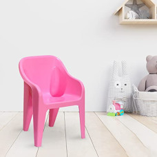Deals, Discounts & Offers on Furniture - Nilkamal Plastic Eeezygo Baby Chair Modern & Comfortable with Arm & Backrest for Study Chair|Play|Bedroom|Kids Room|Living Room|Indoor-Outdoor|Dust Free|100% Polypropylene Stackable Chairs, Pink