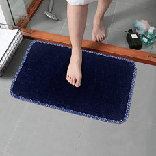 Deals and Offers on - IVAZA Premium Anti-Slip Microfibre Feel Soft Velvet Bath mats for Bathroom Door 40cm x 60cm - Pack of 1 (Blue ) Deals, Discounts & Offers on - IVAZA Premium Anti-Slip Microfibre Feel Soft Velvet Bath mats for Bathroom Door 40cm x 60cm - Pack of 1 (Blue )