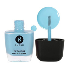 Deals, Discounts & Offers on Beauty Care - SUGAR Cosmetics Tip Tac Toe Nail Lacquer Classic | Long-lasting, 100% Chip-resistant, Glossy Finish - 09 Blue Blaze