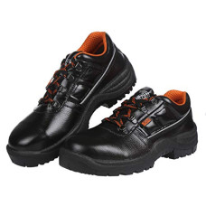 Deals and Offers on - Black+Decker Single Density Black Lace Up Leather Safety Shoe Deals, Discounts & Offers on - Black+Decker Single Density Black Lace Up Leather Safety Shoe