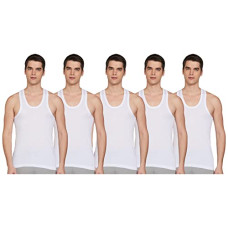 Deals, Discounts & Offers on Men - [Size M] Coblue by Rupa Men's Solid Regular Fit Premium Vest (Pack of 5)