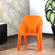 Deals, Discounts & Offers on Furniture - Cello Dynamo Chair Set Pack of 2 - Orange (Plastic)