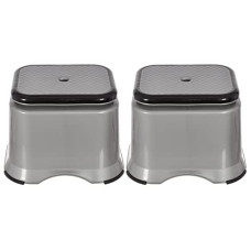 Deals and Offers on Furniture - Fun Homes Ultra 10 Multiuses Portable, Lightweight, Strong, Durable Plastic Bathroom/Step/Sitting Stool, Patla- Pack of 2 (Grey)-46FH0147, Standard Deals, Discounts & Offers on Furniture - Fun Homes Ultra 10 Multiuses Portable, Lightweight, Strong, Durable Plastic Bathroom/Step/Sitting Stool, Patla- Pack of 2 (Grey)-46FH0147, Standard