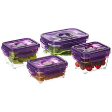 Deals and Offers on - Amazon Brand - Solimo Premium Plastic Food Storage container Set with manual Pump (Tritan material, 4 pieces, 200ml, 330ml, 600ml, 1L) Deals, Discounts & Offers on - Amazon Brand - Solimo Premium Plastic Food Storage container Set with manual Pump (Tritan material, 4 pieces, 200ml, 330ml, 600ml, 1L)