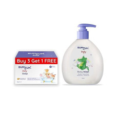 Deals, Discounts & Offers on Baby Care - Bumtum Paraben Free Baby Soap (4N x 50 Gram) & Baby Body Wash (200 ML) Combo