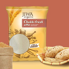 Deals and Offers on - JIWA healthy by nature Organic Chakki Fresh Flour/Atta| Make Fluffy Rotis, Bake Healthy | Certified Organic Flour | 100% Natural Premium Whole Wheat Flour and Chakki Ground | 1 kg Deals, Discounts & Offers on - JIWA healthy by nature Organic Chakki Fresh Flour/Atta| Make Fluffy Rotis, Bake Healthy | Certified Organic Flour | 100% Natural Premium Whole Wheat Flour and Chakki Ground | 1 kg