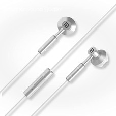 Deals, Discounts & Offers on Headphones - Portronics Ear 1 in-Ear Wired Earphones Crystal Clear Sound with Mic, 14mm Drivers, Metal Earbuds, Light Weight Design, TPE + Nylon Braided Wire(White)