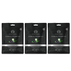 Deals, Discounts & Offers on Beauty Care - The Man Company Charcoal Face Sheet Mask - 25 ml (Pack of 3) | Anti-Pollution,Unclog pores