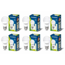 Deals, Discounts & Offers on  - Crompton Dyna Ray 7W Round B22 LED Cool Day Light Pack of 6