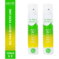 Deals and Offers on - secret temptation Te Amo Sparkle No Gas Perfume Body SprayCombo Perfume Body Spray - For Women(240 ml, Pack of 2) Deals, Discounts & Offers on - secret temptation Te Amo Sparkle No Gas Perfume Body SprayCombo Perfume Body Spray - For Women(240 ml, Pack of 2)