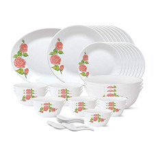 Deals and Offers on - Larah by BOROSIL Opalware Dinner Set (White) - 44 Pieces Deals, Discounts & Offers on - Larah by BOROSIL Opalware Dinner Set (White) - 44 Pieces