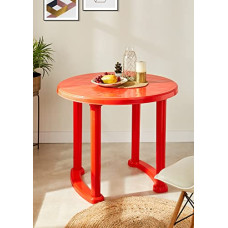 Deals, Discounts & Offers on Furniture - Amazon Brand - Solimo Plastic Dining Table, Red