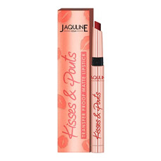Deals, Discounts & Offers on Beauty Care - Jaquline USA Kisses & Pouts Transfer Proof,Smudge proof & Enriched with Vitamin E Matte Lipstick 1.4gm Teaser Kiss 04