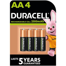 Deals, Discounts & Offers on  - Duracell Rechargeable AA 2500mAh Batteries, 4 Pcs