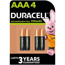Deals and Offers on - Duracell Plus AAA Rechargeable Batteries (750 mAh) Pack of 4 Deals, Discounts & Offers on - Duracell Plus AAA Rechargeable Batteries (750 mAh) Pack of 4