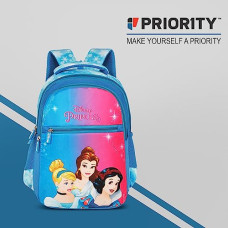 Deals, Discounts & Offers on Backpacks - Priority Disney Princess 29 Litres Turquoise Blue Polyester School Bag | Specially For Teenagers Backpack | Made
