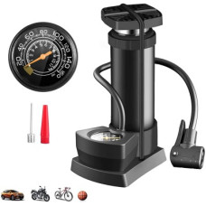 Deals, Discounts & Offers on Accessories - Quicknik Bike Cycle Pump Portable Activated High Pressure Universal Foot Air Pump Bicycle, Car, Balloon, Motorcycle, Football Pump Pump(Black, Silver)
