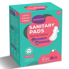 Deals, Discounts & Offers on Health & Personal Care - Evereve 100% pure U.S. Cotton ultra thin sanitary pad combo,Pack of 12 Pads,3 Heavy Flow Pads,5 Medium Flow Pads,4 Light Flow Pads,High absorbency,Rash free,No odour,Dermatologically tested