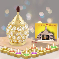 Deals and Offers on - Archies Decorations Gift Items Combo - Pack of 3 Brass Metal Oil Akshay Akhand Candle Diya + 3D Ram Mandir Card + 10 Candles (Unique Collection) Deals, Discounts & Offers on - Archies Decorations Gift Items Combo - Pack of 3 Brass Metal Oil Akshay Akhand Candle Diya + 3D Ram Mandir Card + 10 Candles (Unique Collection)