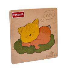 Deals and Offers on - Funskool Ekoplay-Cat On A Mat-Wooden Puzzle Deals, Discounts & Offers on - Funskool Ekoplay-Cat On A Mat-Wooden Puzzle