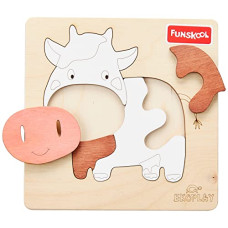 Deals and Offers on - Funskool Ekoplay-Happy Cow-Wooden Puzzle Deals, Discounts & Offers on - Funskool Ekoplay-Happy Cow-Wooden Puzzle