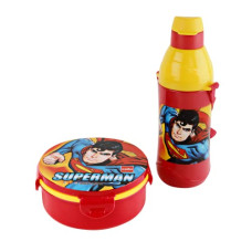 Deals and Offers on - CELLO Tiffy Gift Set Insulated Lunch Box 460ml with & Plastic Water Bottle 400ml, Red, Superman |Stainless Steel Inner Lunch Box and Bottle Gift Set Deals, Discounts & Offers on - CELLO Tiffy Gift Set Insulated Lunch Box 460ml with & Plastic Water Bottle 400ml, Red, Superman |Stainless Steel Inner Lunch Box and Bottle Gift Set