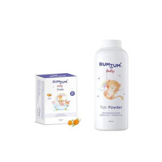 Deals, Discounts & Offers on Baby Care - Bumtum Paraben Free Baby Soap 50Gram (Pack of 1) & Baby Talc Powder (200 Gram) Combo