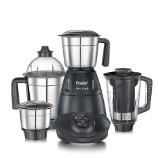 Deals, Discounts & Offers on  - Prestige IRIS Plus 750 W Mixer grinder with 4 Jars (3 stainless steel Jars+ 1 Juicer Jar)| 4 Super efficient stainless blades | 2 years warranty| Black