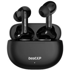 Deals, Discounts & Offers on Headphones - beatXP Tune XPods Bluetooth True Wireless Ear Buds with 50H Playtime, Quad Mic ENC Tech, Low Latency, Type C Earphone with 10mm Drivers, IPX5 Water Resistance, BT 5.3, Touch Control (Black)