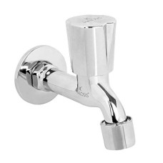 Deals, Discounts & Offers on Home Improvement - HALOSIS (Quality First) Bib Cock Tap | Brass Fittings | Short Body Tap with Wall Flange | Quarter Turn | Foam Flow (Chrome Finish/Brass Fittings/Zinc Alloy)