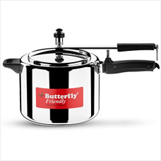 Deals, Discounts & Offers on Cookware - Butterfly Friendly Inner Lid 5 Ltr Aluminium Pressure Cooker (Silver)
