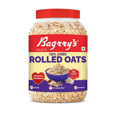 Deals and Offers on - Bagrrys 100% Jumbo Rolled Oats 1.2kg Jar | Whole Grain Rolled Oats with High Fibre, Protein | Non GMO | Healthy Food with No Added Sugar | Diet food Deals, Discounts & Offers on - Bagrrys 100% Jumbo Rolled Oats 1.2kg Jar | Whole Grain Rolled Oats with High Fibre, Protein | Non GMO | Healthy Food with No Added Sugar | Diet food