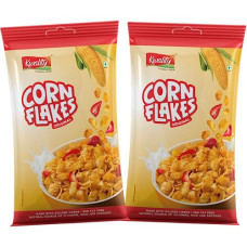 Deals, Discounts & Offers on  - Kwality Corn Flakes - Made with Golden Corns, 99% Fat Free, Natural Source of Vitamin, Iron and Protein 500g x 2 [Pack of 2]