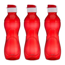 Deals and Offers on - Amazon Brand - Solimo Iceberg Plastic Water Bottles with Flip-Top Cap, Virtually Leakproof, Ergonomic, Lightweight (Set of 3, 975 Ml Each, Red) Deals, Discounts & Offers on - Amazon Brand - Solimo Iceberg Plastic Water Bottles with Flip-Top Cap, Virtually Leakproof, Ergonomic, Lightweight (Set of 3, 975 Ml Each, Red)
