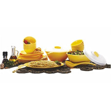 Deals and Offers on - Signoraware Round Dinner Set, 31-Pieces, Lemon Yellow Deals, Discounts & Offers on - Signoraware Round Dinner Set, 31-Pieces, Lemon Yellow