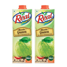 Deals and Offers on - Real Masala Guava Fruit Juice - 1L (Pack of 2) | No Added Preservatives, No Artificial Colours & Artificial Flavours | Goodness of Best Guavas with Chatpata Masala | Daily Dose of Fruit Nutrition | Tasty, Refreshing & Energizing Fruit Drink Deals, Discounts & Offers on - Real Masala Guava Fruit Juice - 1L (Pack of 2) | No Added Preservatives, No Artificial Colours & Artificial Flavours | Goodness of Best Guavas with Chatpata Masala | Daily Dose of Fruit Nutrition | Tasty, Refreshing & Energizing Fruit Drink