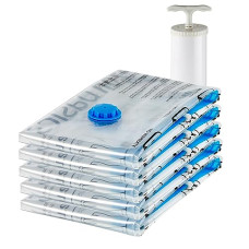 Deals and Offers on - AmazonBasics Vacuum Compression Storage Bags with Hand Pump - Medium, 5-Pack Deals, Discounts & Offers on - AmazonBasics Vacuum Compression Storage Bags with Hand Pump - Medium, 5-Pack