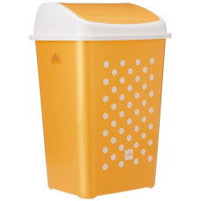 Deals, Discounts & Offers on  - Cello Plastic Fusion Swing Dustbin, 10 Litre, Orange, 1 Unit