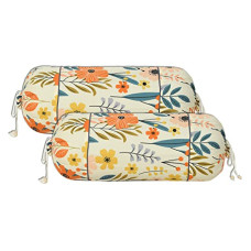 Deals, Discounts & Offers on  - Kuber Industries Floral Print Cotton Bolster Cover- Set of 2, 16