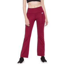 Deals, Discounts & Offers on Women - Clovia Women's Comfort Fit High Rise Flared Yoga Pants with Side Pocket in Purple