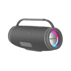 Deals, Discounts & Offers on Electronics - Amazon Basics Bluetooth 16W Speaker, with TWS Function, Powerful Bass, BT 5.3, MicroSD Card Slot, RGB Lights, AUX Input, USB Support, and in-Built Noise Cancelling Mic (Grey)