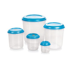 Deals and Offers on - Aristo Anchor Plastic Storage Container 5 Pcs Set, Transparent Clear Deals, Discounts & Offers on - Aristo Anchor Plastic Storage Container 5 Pcs Set, Transparent Clear